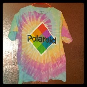Bright tye dye Polaroid ladies tee shirt size 1X